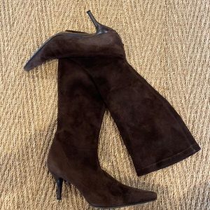 Cole Haan Chocolate Suede Pull On Boots